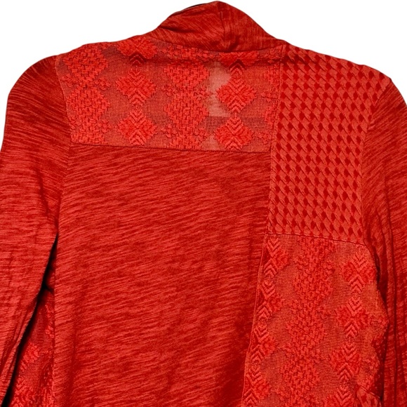 Meadow Rue Anthropologie Paso Doble Mixed Media Cotton Embroidered Cardigan - Picture 10 of 13